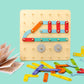🧩 NU 50% KORTING! ✨ Montessori Puzzel - Houten geometrische vormen met patroonkaarten voor vroeg leren en creatieve ontwikkeling 🎁🎄