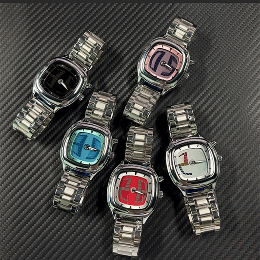 🎁Retro vierkant horloge met digitaal display