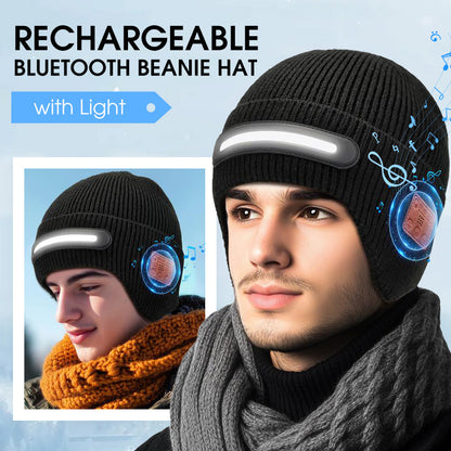 🧢 Exclusieve Korting -50%! 💡 Oplaadbare Bluetooth Muts – Perfect voor Nachtlopend & Kamperen 🏃 | 3-Modus LED & Warm ✨