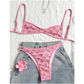 💎 50% KORTING OP DE ROZE VINTAGE RUITJES BIKINI! 💎 Instelbare bandjes, snel-drogende stof en een voordelige bralette top voor de perfecte strandlook ✨