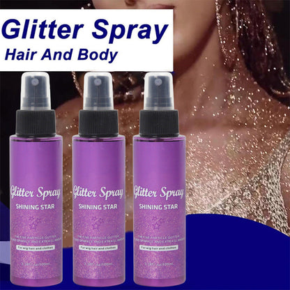 🎉 Nieuwjaarscadeau – 50% KORTING!✨ Shining Star Glitter Spray: Haar & lichaam – Langdurige glans & huidvriendelijk