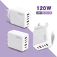 ⚡ Nieuw 2026 – 120W Snellader met 5 Poorten | Laad 5 Apparaten Tegelijk Snel & Veilig – 50% Korting