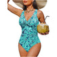 ✨👙【Aanbieding】🌈Badpak met Buikcorrigerende Plooien | V-hals | 12 Kleuren🌊