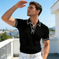 👕 50% KORTING NU! ☀️Heren Poloshirt met Contrastranden | Ademend Polyester | 6 Kleuren🏖️