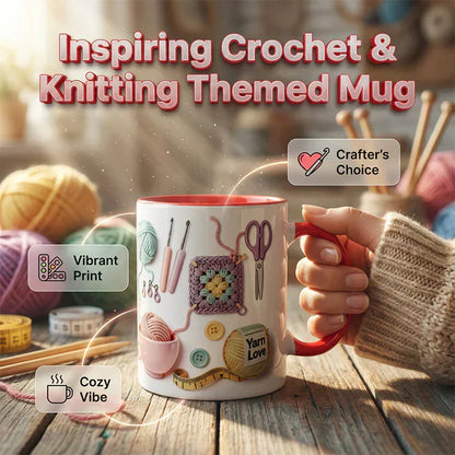 ❤️☕️ Yarn Love-mok – cadeau voor handwerkers en creatievelingen! 🎁✨