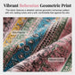 💥【LIMITED TIME 50% OFF】🔥 Boho V-hals Jurk | Geometrische Print | Kanten Klokmouwen | Geschulpte Kanten Zoom | Ademend & Huidvriendelijk | S-2XL