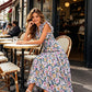 Zomer Maxi Jurk in Kleurrijke Bloemenprint | Ademend Materiaal | Perfect voor Vakantie en Feest
