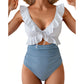 ⏳ FLASH SALE! ✨ Frans Vintage One Piece | Cutout Detail onder Bust 🔥 | Verbergt & Svelt | HALF PRICE 🎉