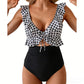 ⏳ FLASH SALE! ✨ Frans Vintage One Piece | Cutout Detail onder Bust 🔥 | Verbergt & Svelt | HALF PRICE 🎉