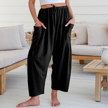 💥 Speciale Weekdeal! Dames Linnen Wijde Broek met Zakken – Luchtig, Comfortabel & Perfect voor de Lente/Zomer | NU 72% KORTING – OP = OP