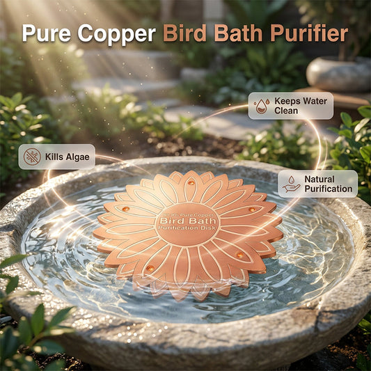 【Natuurlijke Filter】Decoratieve Koperen Schijf voor Vogelbad/Fontein | Eenvoudig in Gebruik