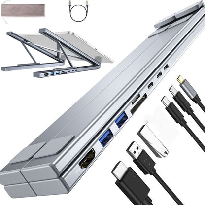 【All-in-One Werkplek】 Ergonmische Dockingstation | 6 Standen | Voor 10-17 inch Laptops
