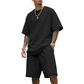 Heren Losse Sportset (T-shirt + Short) | Oversized Fit | Trekkoord Taille | 8 Kleuren