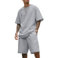 Heren Losse Sportset (T-shirt + Short) | Oversized Fit | Trekkoord Taille | 8 Kleuren