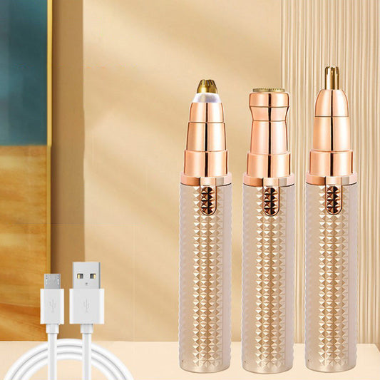 💥【LIMITED TIME 50% OFF】🔥 Multifunctionele Elektrische Trimmer | Gezicht/Lichaam/Neus/Wenkbrauwen | 3-in-1 Verwisselbare Koppen | Zacht & Pijnloos | USB Oplaadbaar | Draagbaar