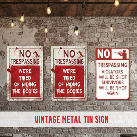 Vintage Metaalblik Bord als Wanddecoratie | Diverse Retro Designs | 20x30 cm | Kant-en-klaar