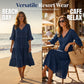Luchtige Gelaagde Zomerjurk | V-hals | Ademend Polyester | Maten S-5XL