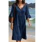 Luchtige Gelaagde Zomerjurk | V-hals | Ademend Polyester | Maten S-5XL