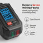 🔥Digitale GFCI Stopcontact Tester | Met Verlicht LCD Scherm | Detecteert 7 Fouten