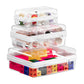 Hard Shell Transparante Opbergbox | 3 Maten | Stapelbaar & Waterbestendig | Roos/Wit/Zwart