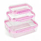 Hard Shell Transparante Opbergbox | 3 Maten | Stapelbaar & Waterbestendig | Roos/Wit/Zwart
