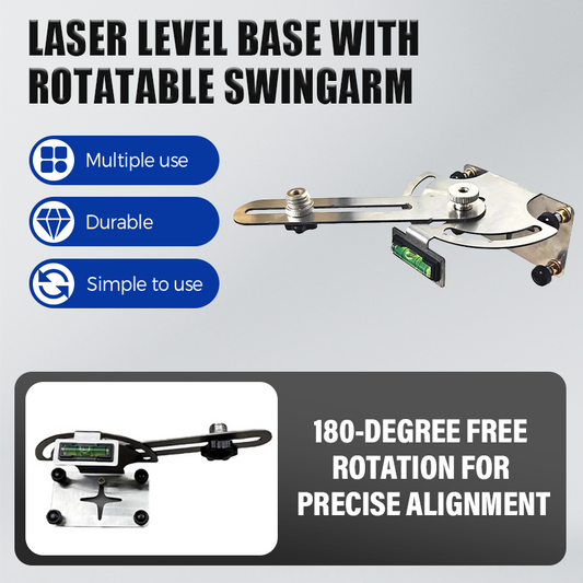 Draaibare Laserwaterpas Basis | 180° Verstelbaar | Met Groene Libel | Universeel