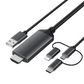 3-in-1 Schermspiegelingskabel | Type-C/Micro-USB/Lightning naar HDMI | 2m | 1080P