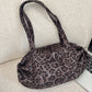 Slouchy Luipaardprint Tote Tas voor Vrouwen | Synthetische Suède | Ruime Dagschoudertas