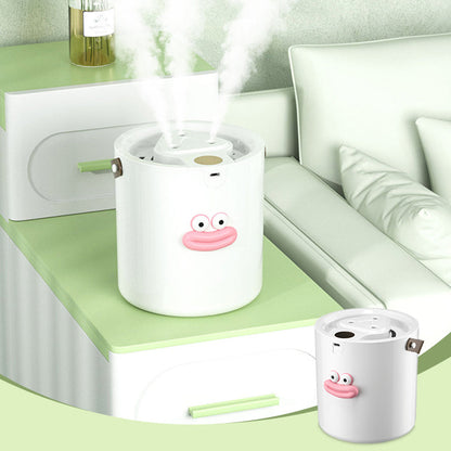 Mini Luchtbevochtiger met 2L Tank | USB Voeding | Fijne Nevel | Wit/Groen