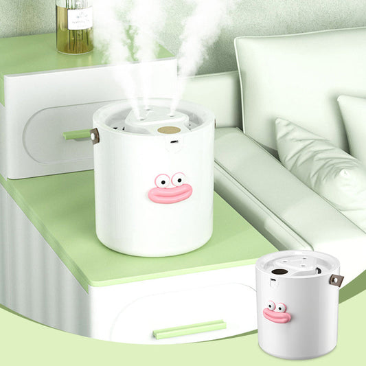 Mini Luchtbevochtiger met 2L Tank | USB Voeding | Fijne Nevel | Wit/Groen