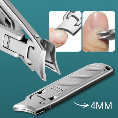 Ultradunne Schuine Nagelknipper RVS | 7mm Opening | Met Opvangbakje