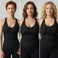 V-hals Slim-Fit Hemdjes Dames | Ingebouwde BH | Geribbelde Stof | 5 Kleuren