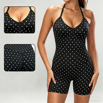 Halterneck Sport Set Dames | Met Ingebouwde BH | Gerubberd Detail | 2-delig