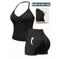 Halterneck Sport Set Dames | Met Ingebouwde BH | Gerubberd Detail | 2-delig