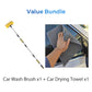 🚗 Uitschuifbare autowasborstel – steel van 152 cm, reinigt in 360°! ✨ Bereik meer hoogte, schrob slimmer – zacht voor de lak, hard tegen vuil! 🧼💦