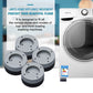 💥【LIMITED TIME 50% OFF】🔥 Trillingsdempende Voetjes voor Wasmachine | Rubber+TPU Dempt Geluid & Trillingen | Verhoogt tegen Vocht | Past op Meeste Apparaten & Meubels | 4 Stuks Grijs/Blauw