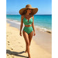🌞🎉【Zomeraanbieding】Retro Hoogtaille Bikini Set | Met Metal Detail🎉