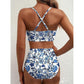 🌞🎉【Zomeraanbieding】Retro Hoogtaille Bikini Set | Met Metal Detail🎉