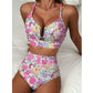 🌞🎉【Zomeraanbieding】Retro Hoogtaille Bikini Set | Met Metal Detail🎉