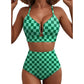 🌞🎉【Zomeraanbieding】Retro Hoogtaille Bikini Set | Met Metal Detail🎉