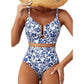 🌞🎉【Zomeraanbieding】Retro Hoogtaille Bikini Set | Met Metal Detail🎉