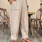 🎉【Aanbieding】👖✨Dames Losse Casual Broek | Elastische Taille | Relaxed Fit | Effen Kleuren | Polyester Mix | 1XL-5XL🧵