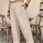 🎉【Aanbieding】👖✨Dames Losse Casual Broek | Elastische Taille | Relaxed Fit | Effen Kleuren | Polyester Mix | 1XL-5XL🧵