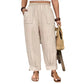 🎉【Aanbieding】👖✨Dames Losse Casual Broek | Elastische Taille | Relaxed Fit | Effen Kleuren | Polyester Mix | 1XL-5XL🧵