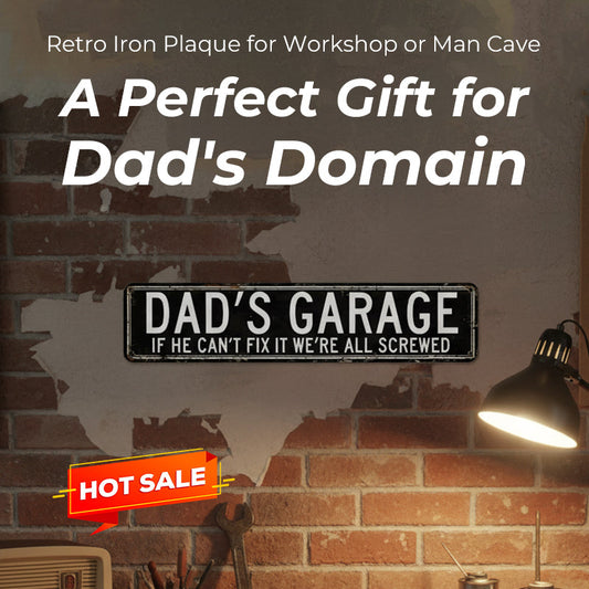 🎁【Cadeautip】🎁Retro Garage Bord voor Papa | Grappig & Stoer😉