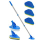 🎉【50% Korting】🚿Verstelbare Badkamer Schrobber Set | Met 3 Koppen✨