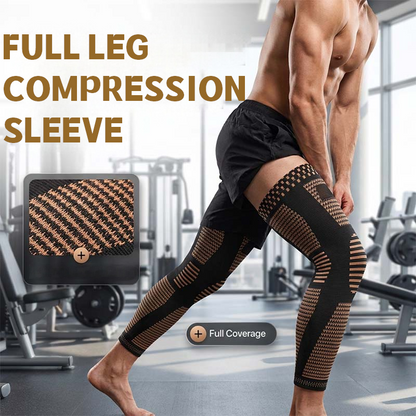 🎉【Aanbieding】🎉Compressiemouw Dij-Tot-Kuit | Met Anti-Slip Rand | Voor Sport🦵