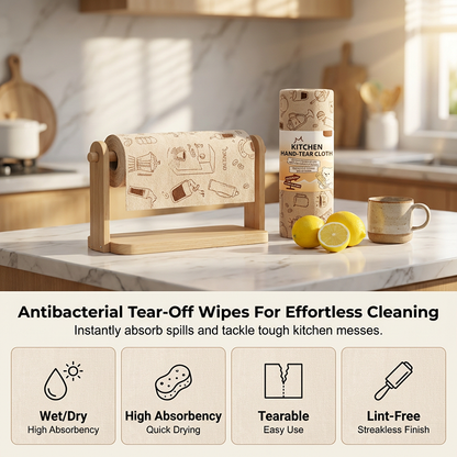 🧼 🎉【Aanbieding】🎁Antibacteriële Afscheurdoekjes | Nat & Droog | Pluisvrij | 25x25 cm♻️