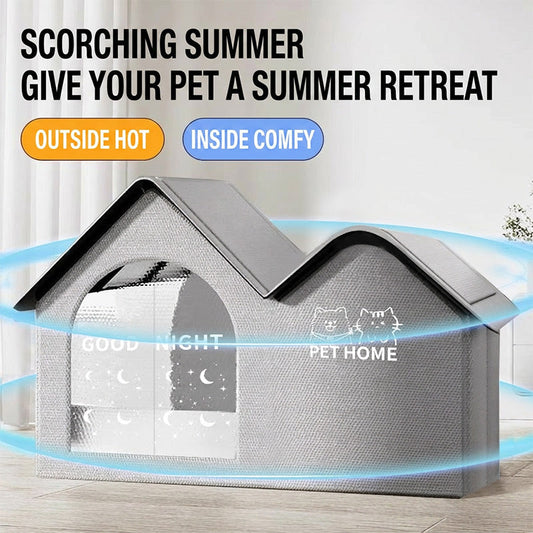 ❄️🏡Tijdelijke Korting! Draagbare Huisdier Airco Hut | Thermische Isolatie🐾