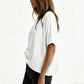 🌟👕【Aanbieding】✨Dames Ronde Hals T-shirt | Premium Zachte Mix | Oversized Pasvorm